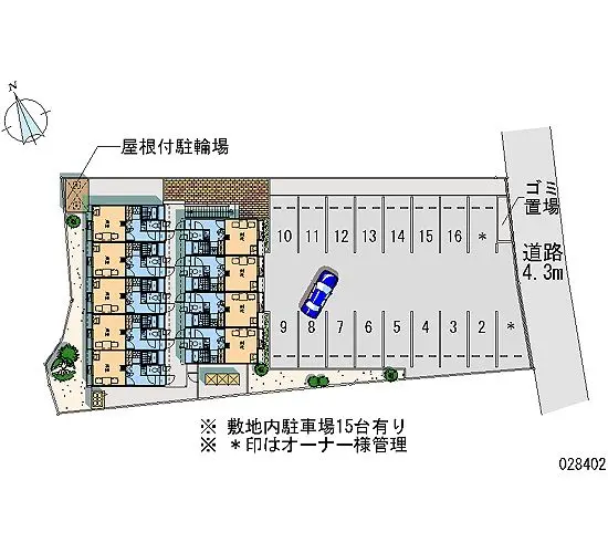 ★手数料０円★岡山市北区十日市東町　月極駐車場（LP）